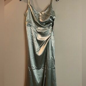 Birdy Grey Satin Gown in Sage